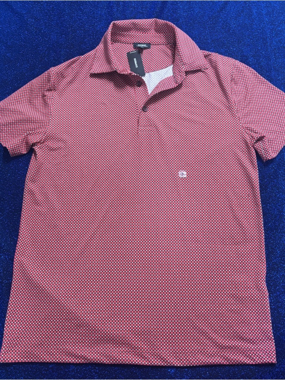 Express Red Micro-Print Polo